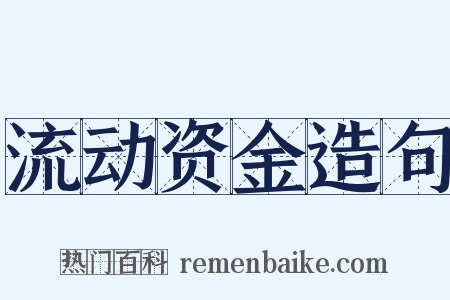 流动资金造句是什么意思的图片